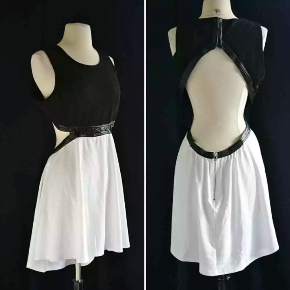 Black/white Cutout Dress